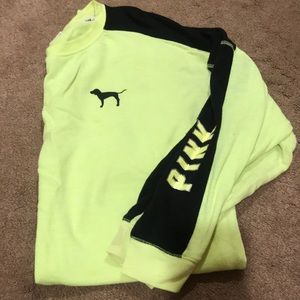 Victoria’s Secret PINK Neon Yellow Crewneck